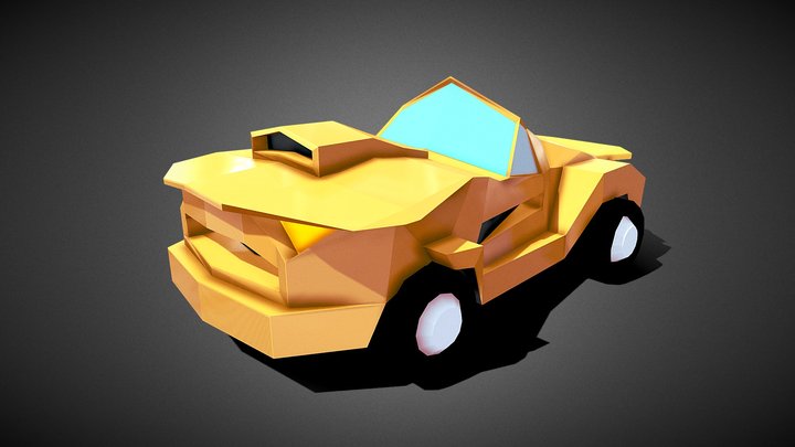 Mustang LowPoly 3D Model