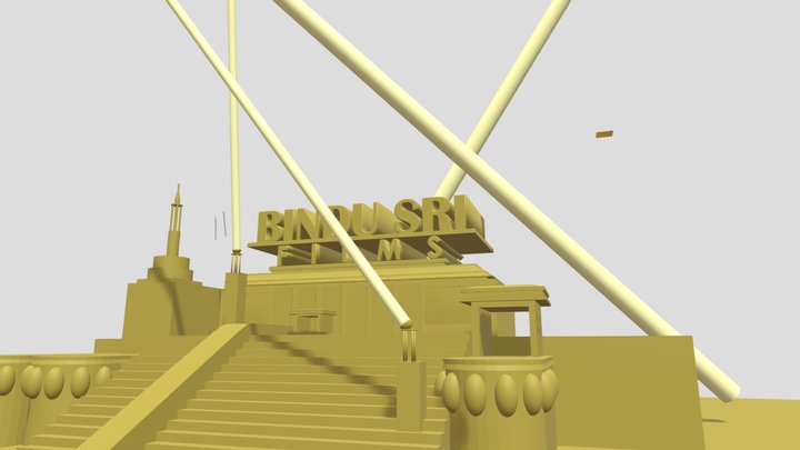 Bindu Sri Films Logo Remake 3D Model
