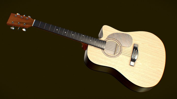Acoustic Guitar – Gratis 3D-model STL