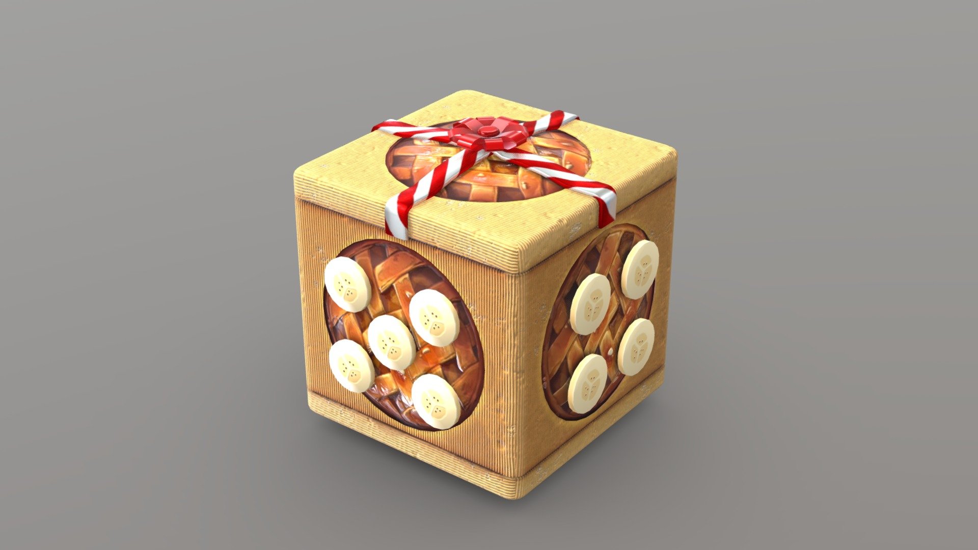 Banana Pie Dice 3D model by pikaraptor [f65b3a0] Sketchfab