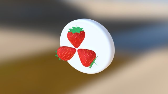 fresas con cremas 3D Model