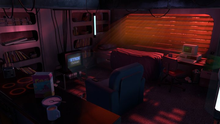 Cyberpunk Apartment 3D Model
