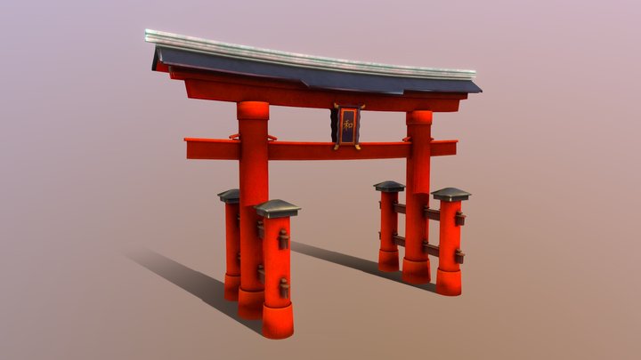 Torii Gate 3D Model