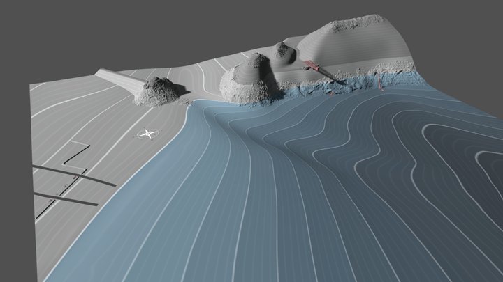 SCUBA - Intake Pipes Dive Site Map – Kostenloses 3D-Modell STL