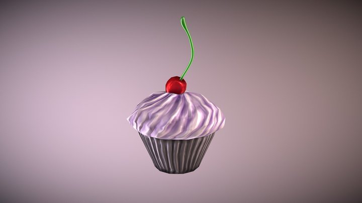 Cupcake Stylized 3D Model