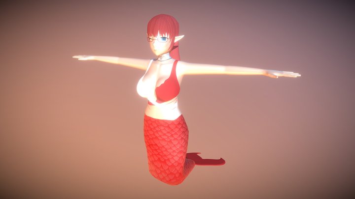 Mermaid girl 3D Model