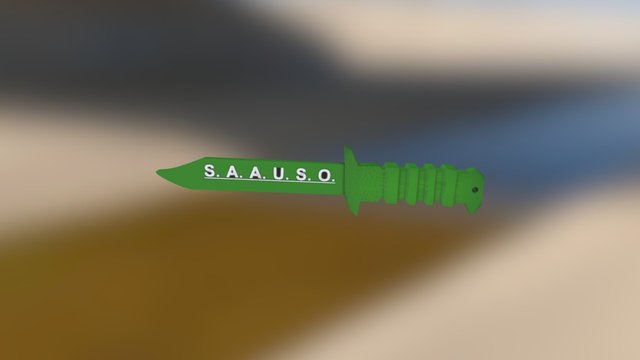 assassination Classroom Dagger Textured 3D Model