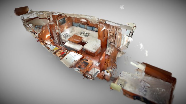 Sailboat Beneteau 40 inside 3D Model