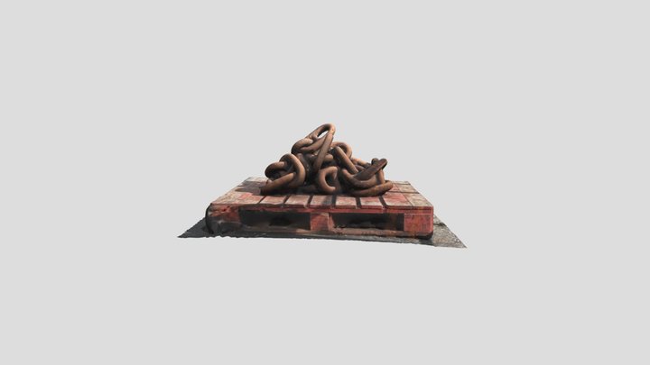 Chain on pallet 3D Model