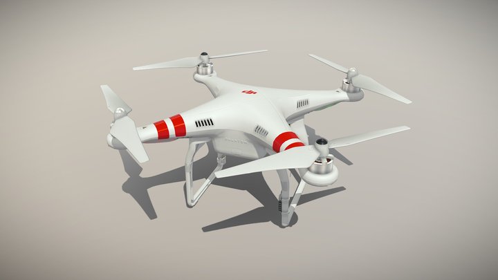 DJI Phantom 2 Quadcopter 3D Model