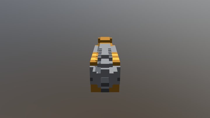 Voxel Shotgun 3D Model