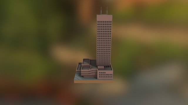 Shelltoren in Minecraft - Rotterdam 3D Model