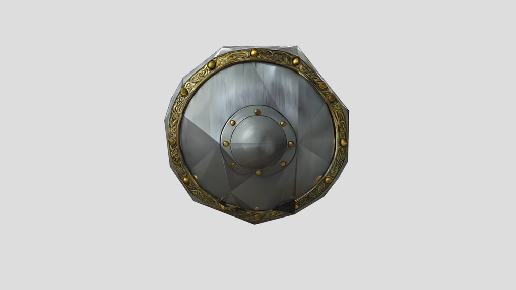 A round metal shield #dededede