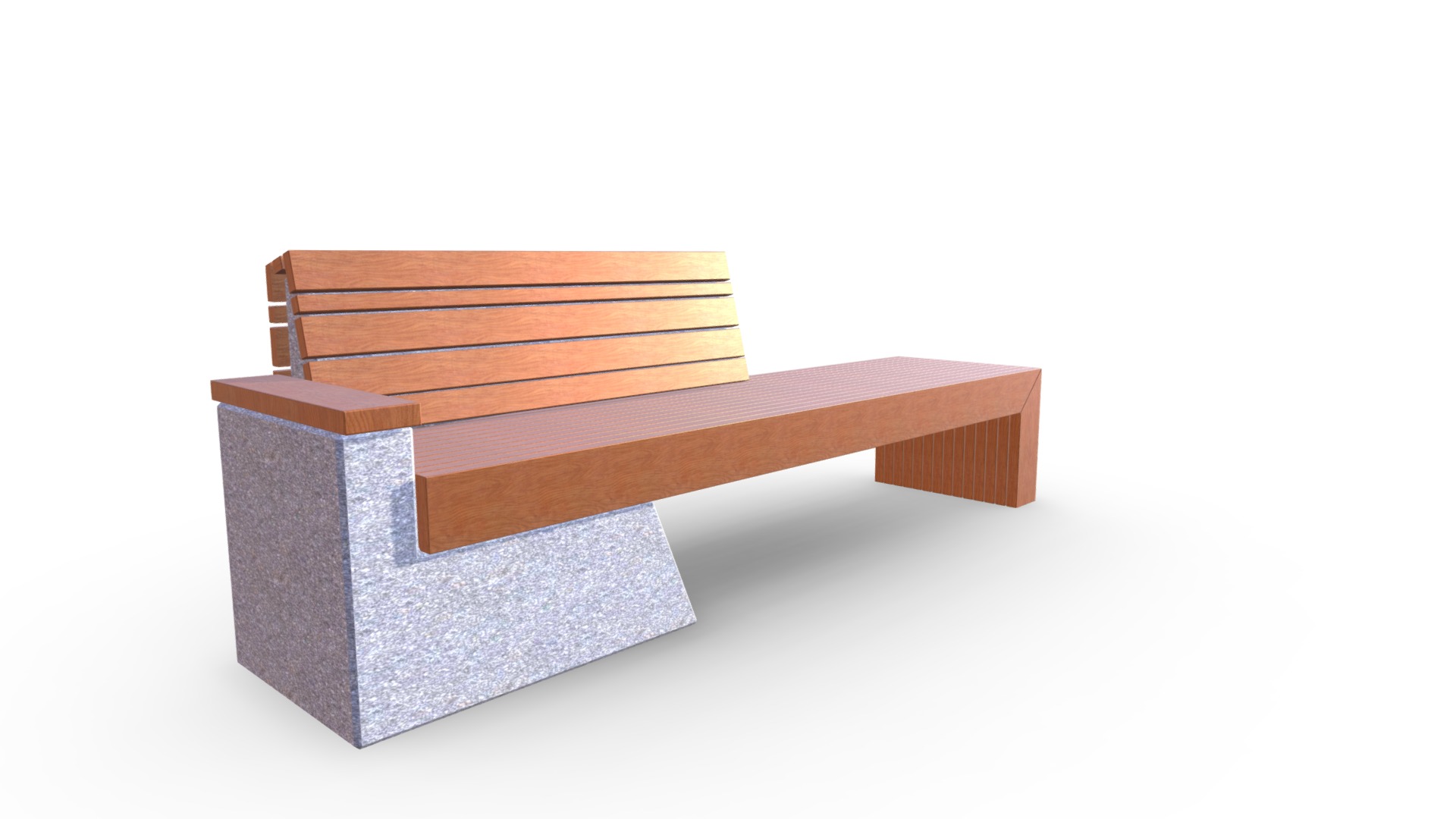 3D model Kolekcija 2 - This is a 3D model of the Kolekcija 2. The 3D model is about a wooden bench with a cushion.
