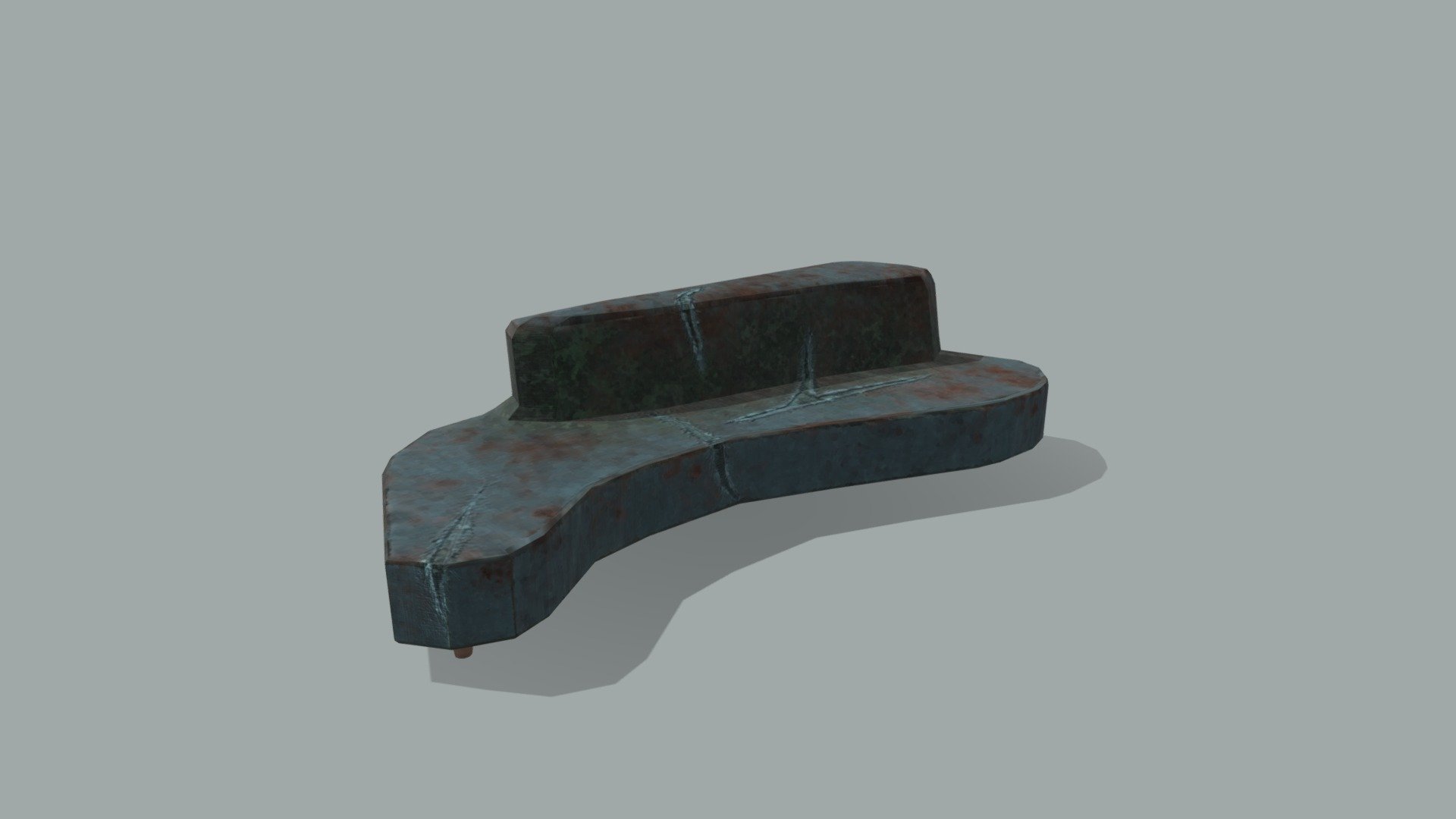 Damaged Mid Century Modern Couch - 3D model by imthinkinpasta [f66b086 ...