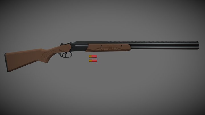 low-poly TOZ-34 3D Model