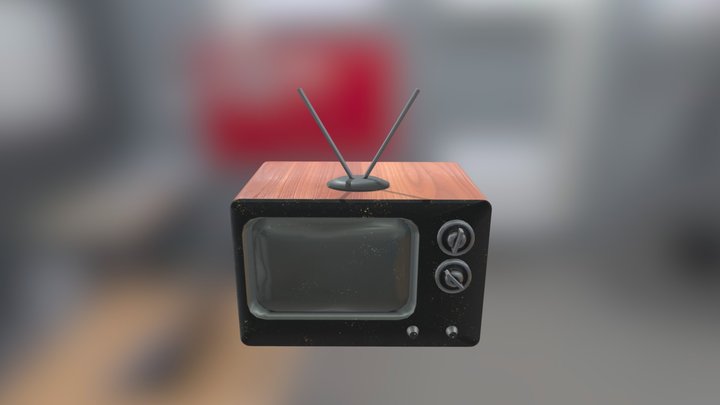 CRT TV 3D Model