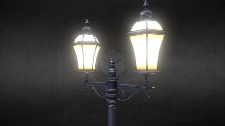 Victorian Street Lamp 3D Model
