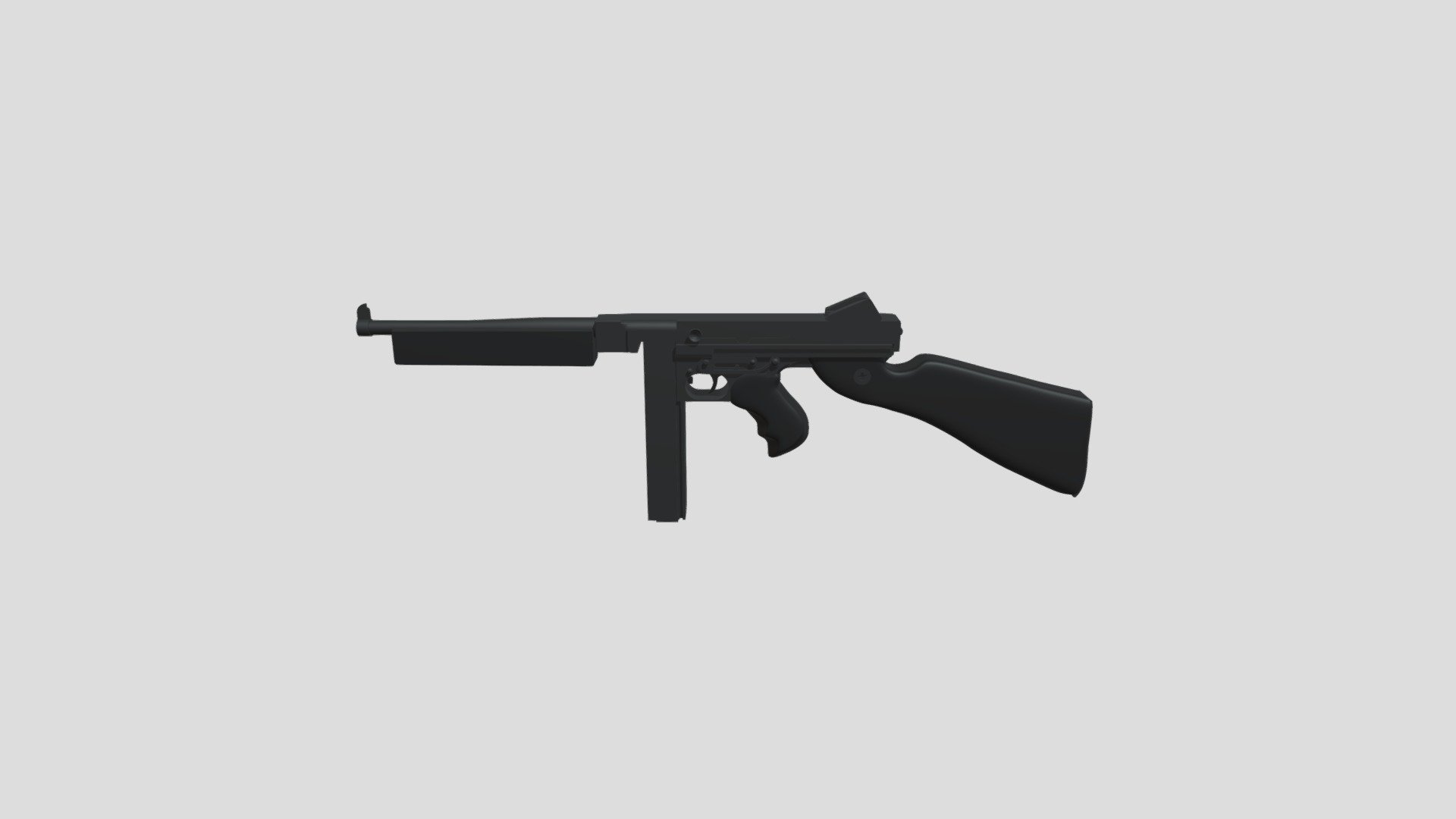 M1A1冲锋枪 白模