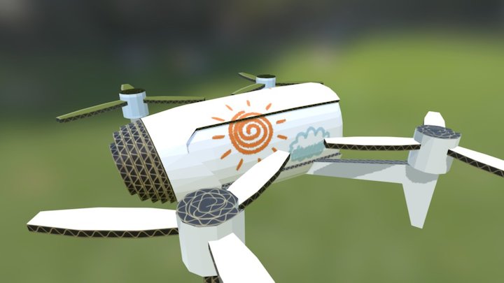 Cardboard Drone bebop2 type 3D Model