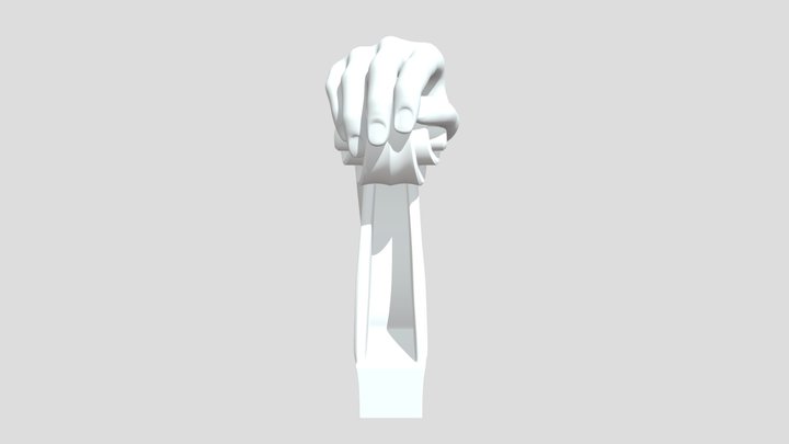 Kunst Schnecke Hand 3D Model