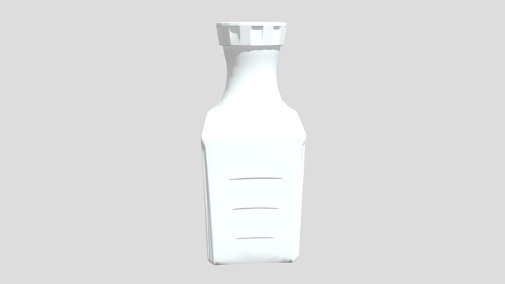 Orange Juice Bottle 3D Model