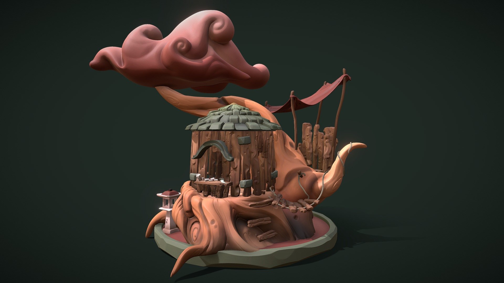 Tigress’ Tree House - Download Free 3d Model By Liliahranova [f670fdf 