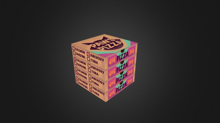 Pizza Box 3D Model