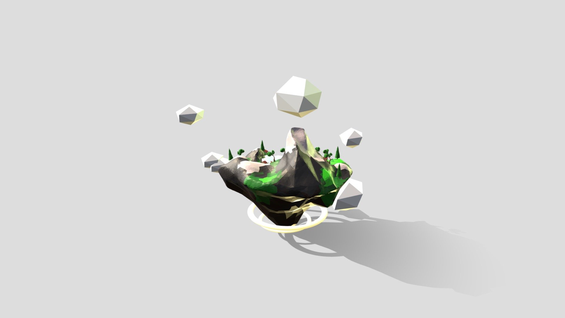 Floating Island With Village