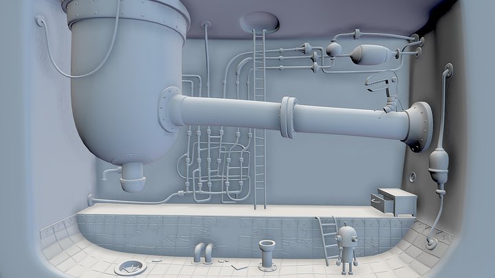 Machinerium Sewer Environment 3D Model