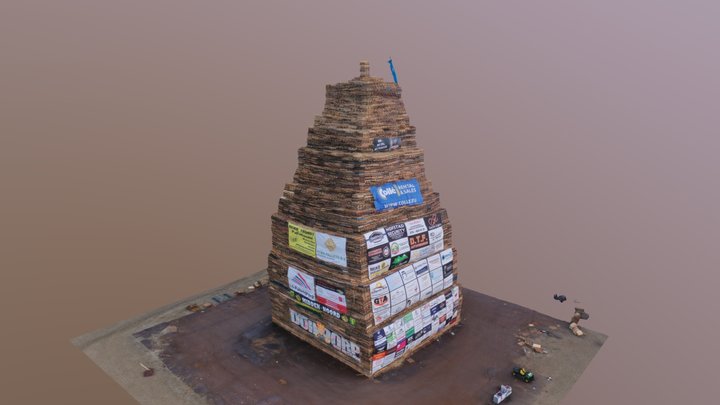 Brandstapel Duindorp 31-12-2018 3D Model