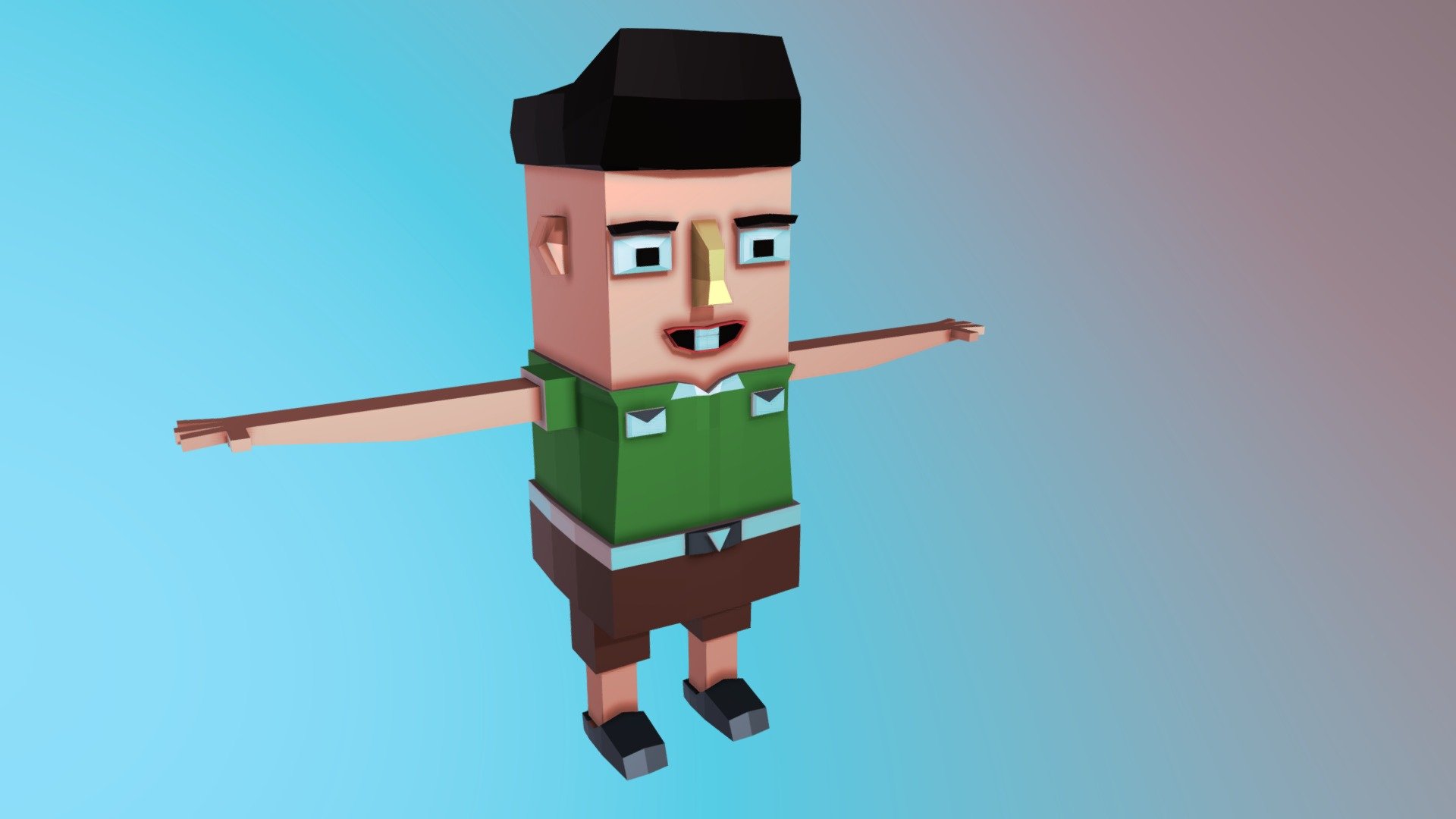 Cubo niño lowpoly child