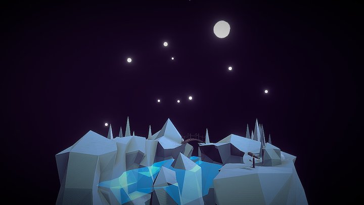 Low Poly - South Pole discovery 3D Model