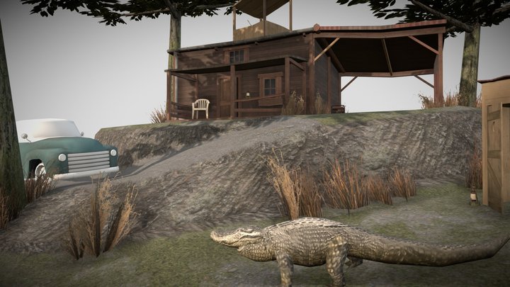 DAE Diorama - Forest Loner 3D Model