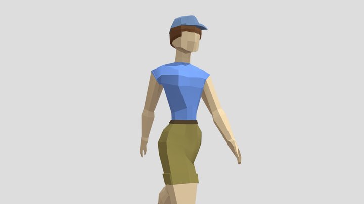 walk cycle 3D Model