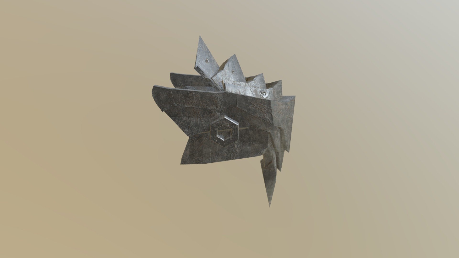 Low Poly Character Asset (Armour Shoulder Pad)