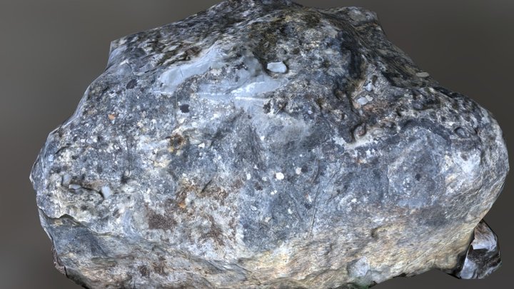 Rock 652face LOW Poly 3D Model