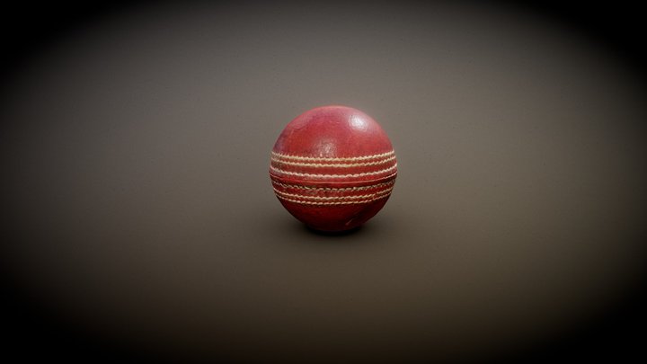 Cricket Ball 3D Photoscan (Low Poly) 3D Model