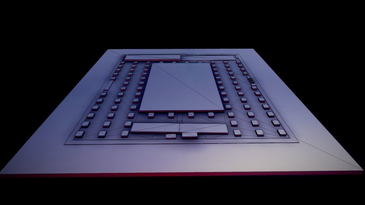 500-person Camp Standard Model GD Optimised 3D Model