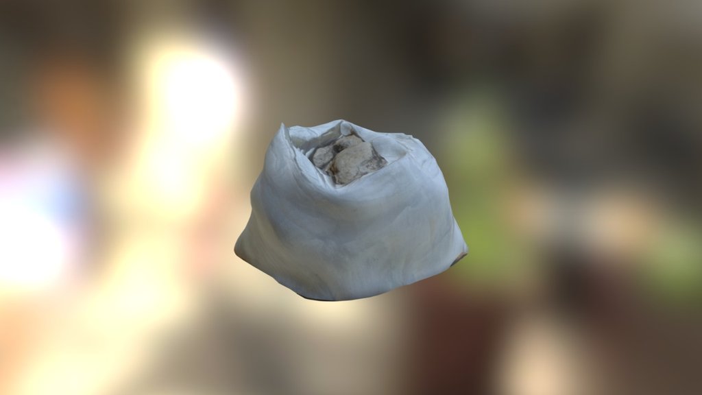 photogrammetry white cloth bag 3