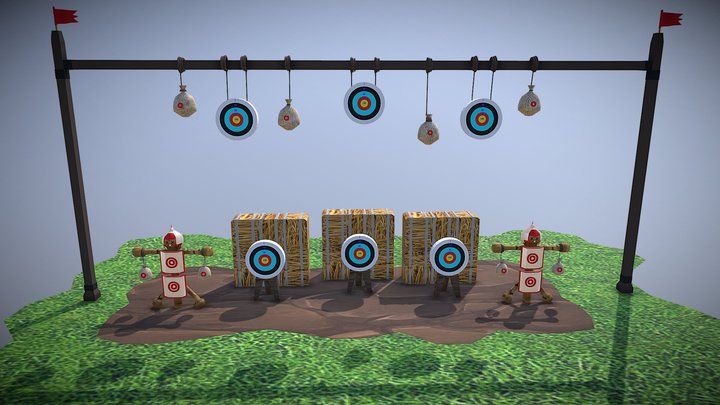Archery Targets 3D Model