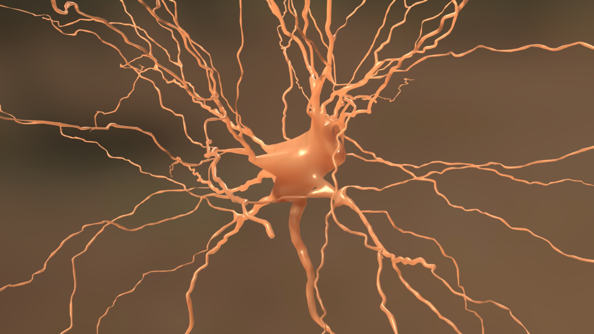 3D model Neuron dendrite - This is a 3D model of the Neuron dendrite. The 3D model is about a close up of some water.