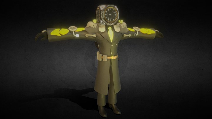 future large clock man  (Dom Studio)(painted) – Modello 3D gratuito STL