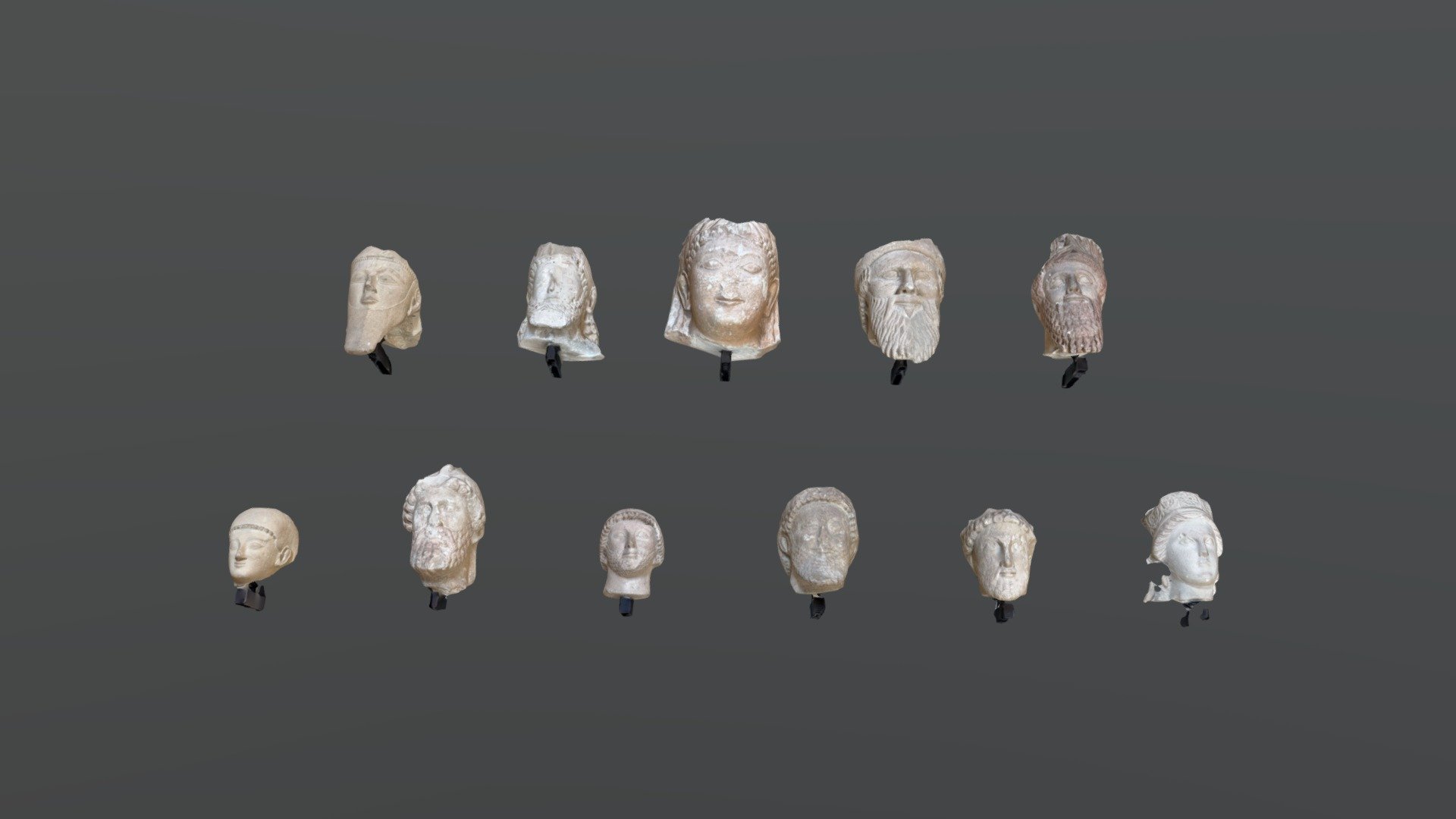 Greek Art, Statues, evolution of heads - Download Free 3D model by ...