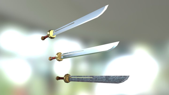 Swords 4 - Clean, Normal and Rust 3D Model