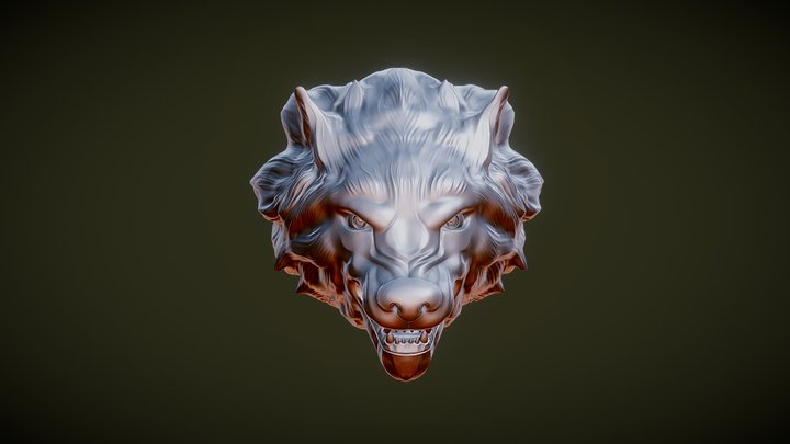 Wolf Sketch High 3D Model