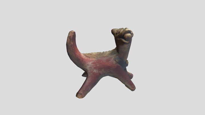Dog clay figure 3D Model