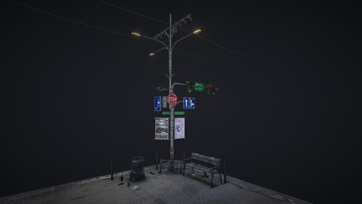 Traffic Lights 3D Model