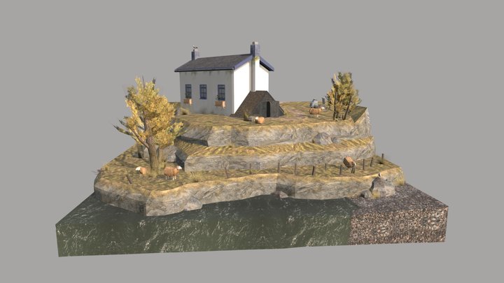 DAE Diorama - Grandma's House 3D Model