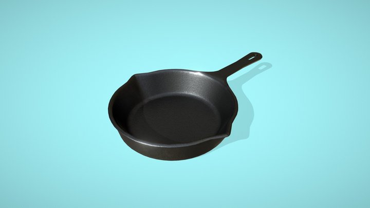 Cast Iron Frying Pan 3D Model